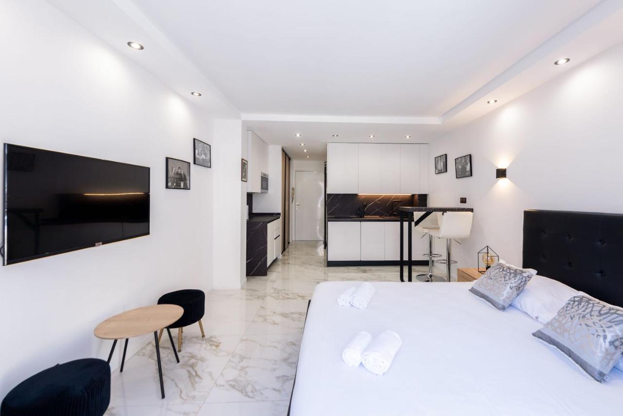 Large Studio - 50M Cannes Beach - Terrace Sea View Dış mekan fotoğraf